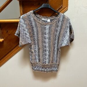 Tweeds Multicolor Short Sleeve Knit Top